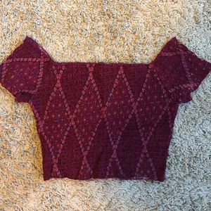 Kendall & Kylie Off the Shoulder Crop Top